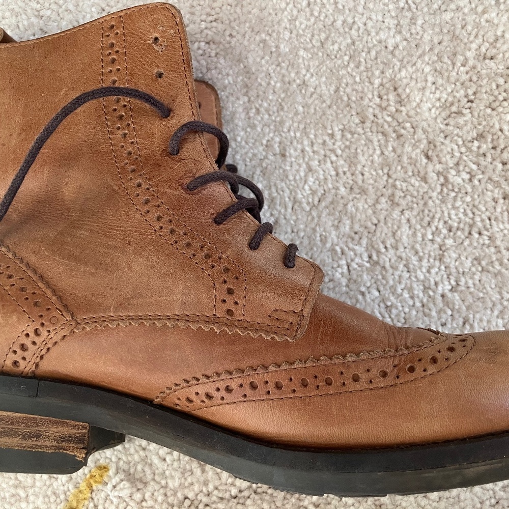 Yargici brand Euro 37 sized brown leather boots women’s